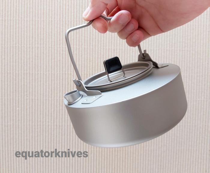 Gambar Titanium Ultralight camping kettle 800 ml teko kemping outdoor EK2209 dari Equator Knives undefined Tokopedia