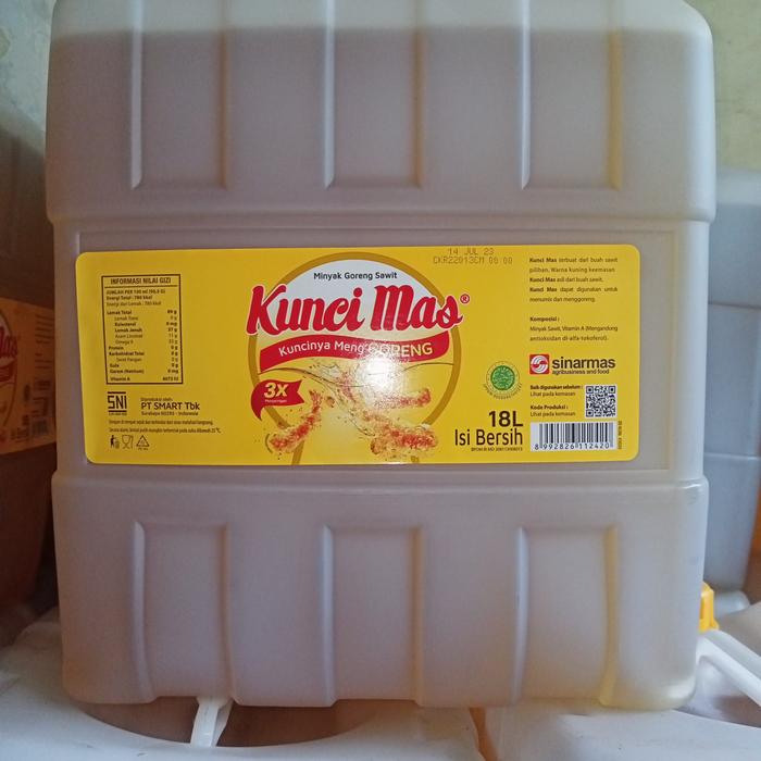 Gambar Minyak Goreng Kunci Mas Jerigen 18L - Filma Prof 18 L dari Minyak Kayamas undefined Tokopedia