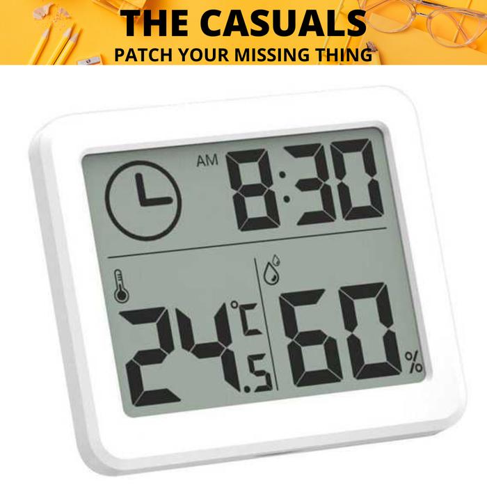 Gambar jam digital / jam dinding digital / jam digital meja baterai usb - model 2 putih dari The Casuals undefined Tokopedia