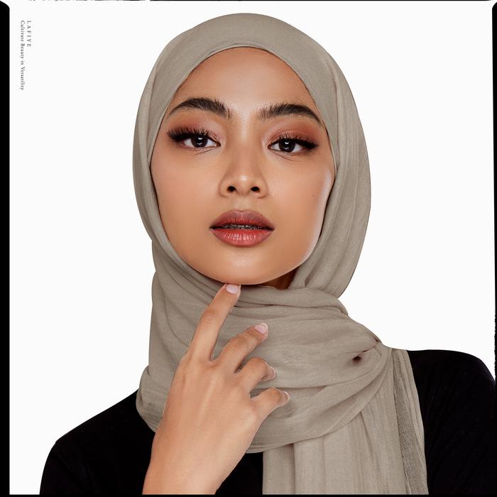 Gambar You Cotton Scarf - Lafiye Basic Scarf - Mocca dari Lafiye undefined Tokopedia