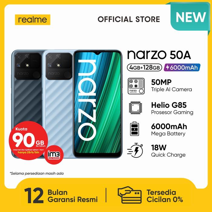 Gambar REALME NARZO 50A RAM 4/64 NEW GARANSI RESMI - Biru dari Andiphonecell undefined Tokopedia