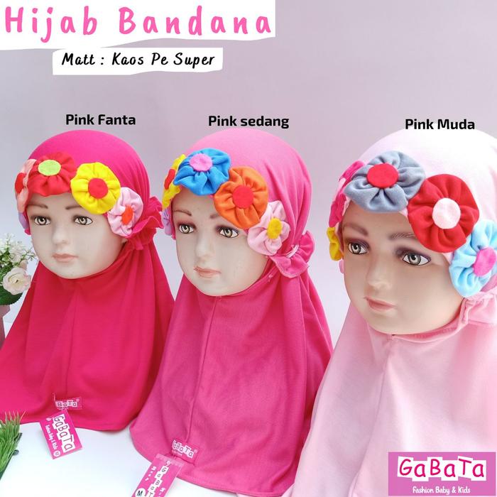 Gambar Hijab Bandana GaBaTa - Pink Sedang, XL dari Gabata Shop undefined Tokopedia