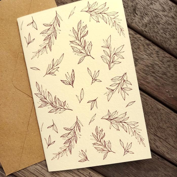 Gambar 1 PACK Kartu Ucapan Blank Greeting Card plus Amplop Kraft Rustic - Aut dari Kartu Lopie undefined Tokopedia