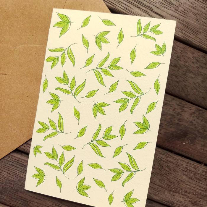 Gambar 1 PACK Kartu Ucapan Blank Greeting Card plus Amplop Kraft Rustic - Tea dari Kartu Lopie undefined Tokopedia