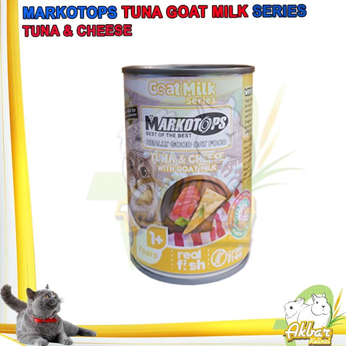 Gambar Markotops Wet Food Can 400 gr Goat Milk Series - Markotop Kaleng 400gr - Tuna Cheese dari Akbar Kelinci Tangerang undefined Tokopedia
