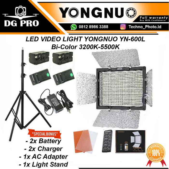 Gambar LED YONGNUO YN600L - LIGHTING YONGNUO 600L - TANPA STAND, PKT STANDAR dari DG PRO KAMERA undefined Tokopedia