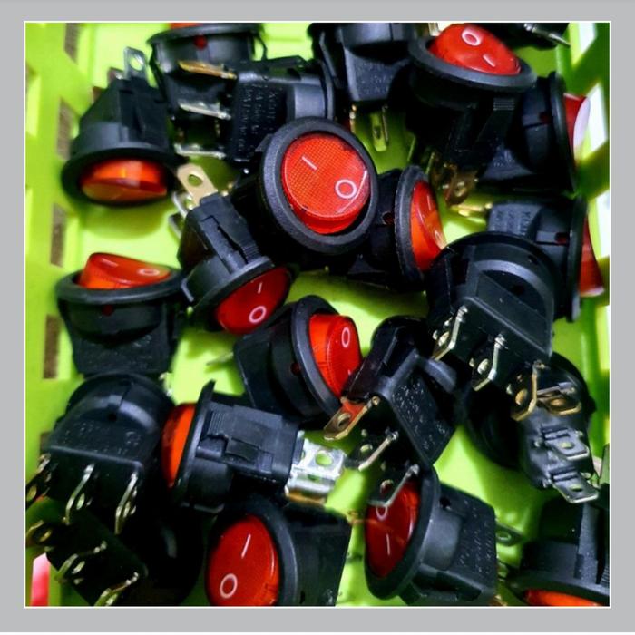 Jual Saklar Switch Bulat ON OFF 2 PIN / Saklar ON OFF 3 PIN Bulat Uk ...