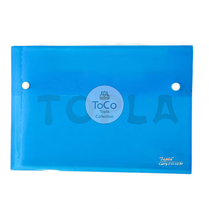Gambar Carry File Plastic Folder Map Kertas Kancing Klip Plastik Dokumen 8830 - Biru dari TOPLA Collection undefined Tokopedia