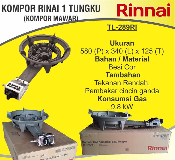 Promo KOMPOR JOS RINNAI TL 289 RI - Kota Surabaya - Surya Agung Elektronik  | Tokopedia