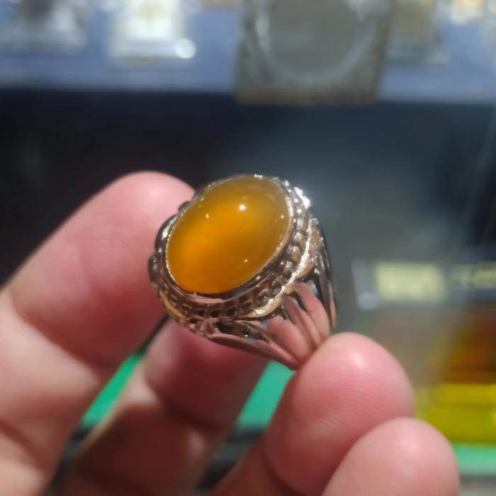 Gambar batu akik cempaka madu dari rusman gemstone undefined Tokopedia