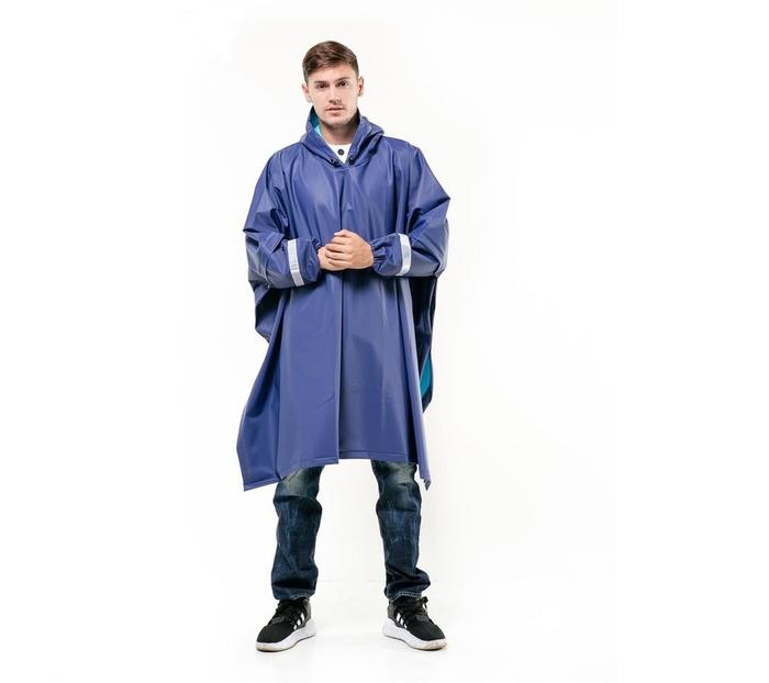 Gambar TIGER HEAD Jas Hujan Ponco Lengan Dewasa | Jas Hujan Bahan Karet 100 % - Biru dari visicacollection undefined Tokopedia