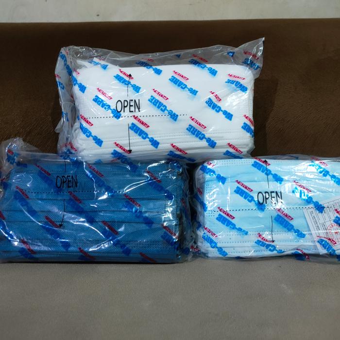 Gambar Masker Medis 3 ply 50 pcs, We-Care Blue Hospital - Biru Muda dari Madam_Lie_Shop undefined Tokopedia