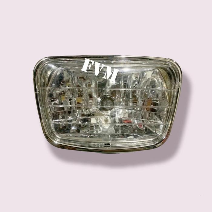 Gambar reflektor lampu depan RX King oval karbon dan hitam diamond bening - Hitam dari FajarVariasiMotor undefined Tokopedia