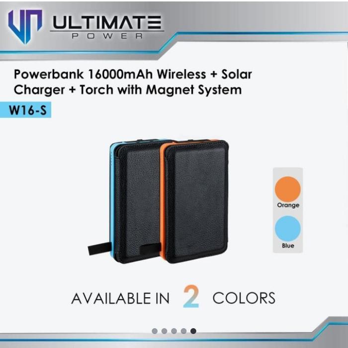 Gambar Ultimate Power W Powerbank Solar + Wireless Charger + LED Torch 10000 - Biru dari Raja acc New undefined Tokopedia