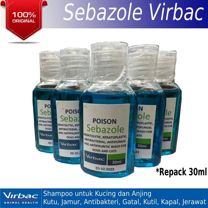 Gambar Sebazole Shampoo Virbac~ Kutu & Jamur Kucing Anjing REPACK 20 - 30 ml - 30ml dari Bagoes306 undefined Tokopedia