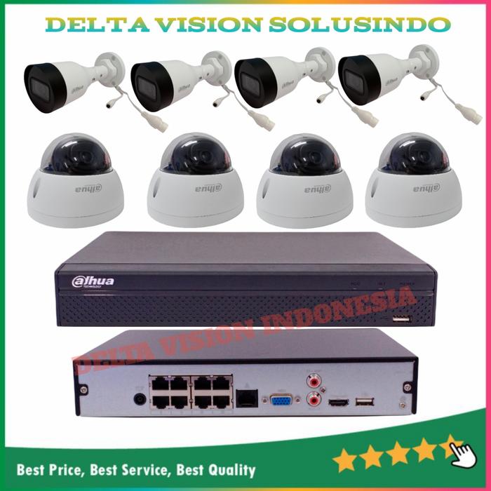 Gambar PAKET 8 IP CAMERA CCTV PoE DAHUA 2MP 8 IP CAMERA + NVR 8 CHANNEL PoE dari Delta Vision Indonesia undefined Tokopedia