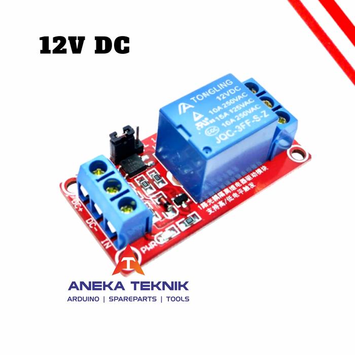 Gambar Relay Module with Optocoupler Isolation 1 Channel 5V / 12V - 12V dari Toko Aneka Teknik_NEW undefined Tokopedia