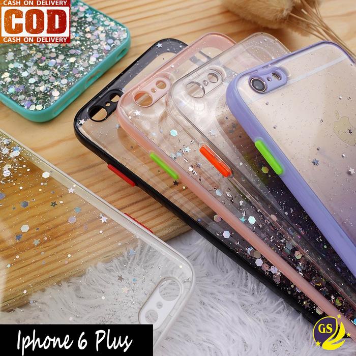 Iphone 6s Plus 6+ 7+ 8+ Case Dove Glitter Bling Star Candy Hitam,  Ip 7+ Dan 8+