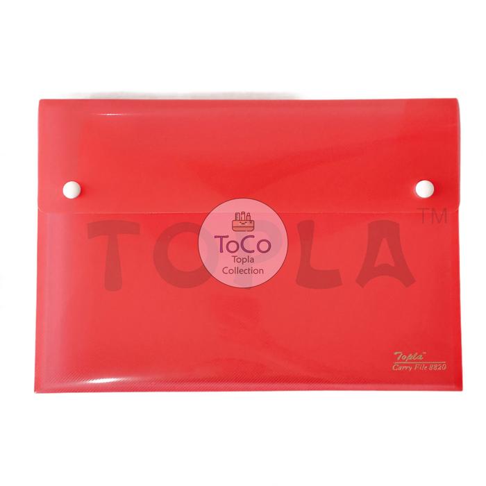 Gambar Carry File Plastic Folder Map Kertas Kancing Klip Plastik Dokumen 8830 - Merah dari TOPLA Collection undefined Tokopedia