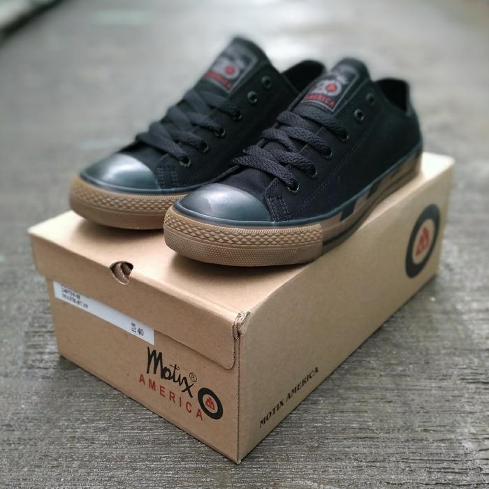 Gambar SEPATU MOTIX AMERICA / SEPATU SNEAKERS ORIGINAL / SEPATU SEKOLAH - Hitam G Low, 39 dari Billionaire Shoes undefined Tokopedia