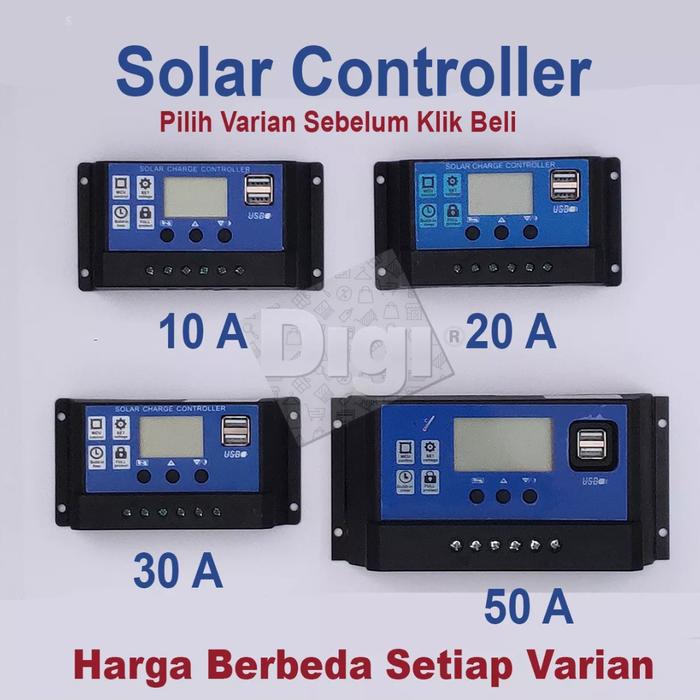 Solar Controler SCC PWM 10A 20A 30A 50A 60A System 12V/24V Automatis - 50A