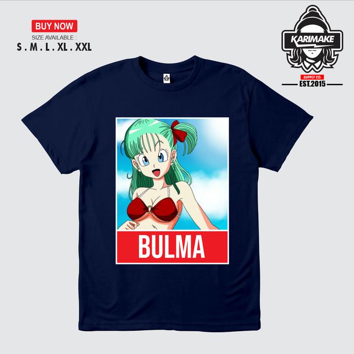 Gambar Kaos Baju Anime DRAGON BALL BULMA HENTA Kaos Anime - Karimake - V1 NAVY, S dari KRMK Karimake undefined Tokopedia