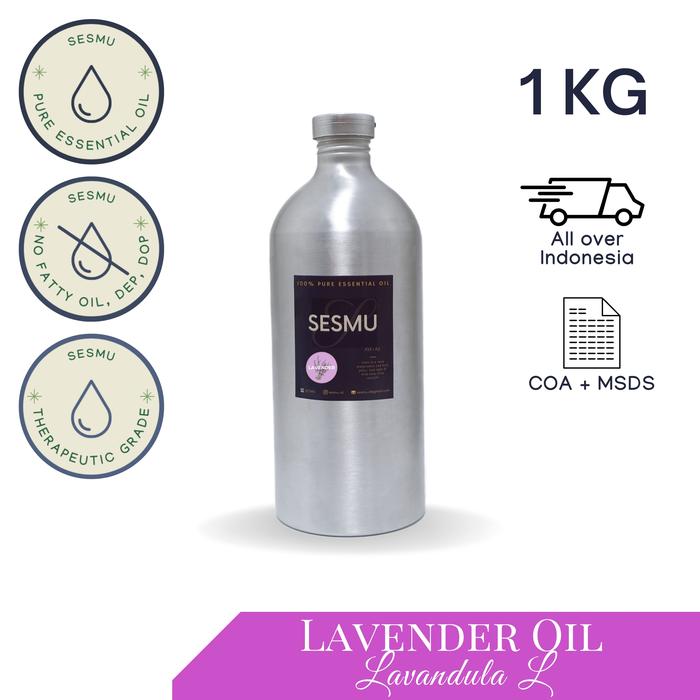 Gambar 1 KG / 1 L / 1000 ML LAVENDER 100% PURE ESSENTIAL OIL / MINYAK ATSIRI - wadah aluminium dari SESMU Essential Oil undefined Tokopedia