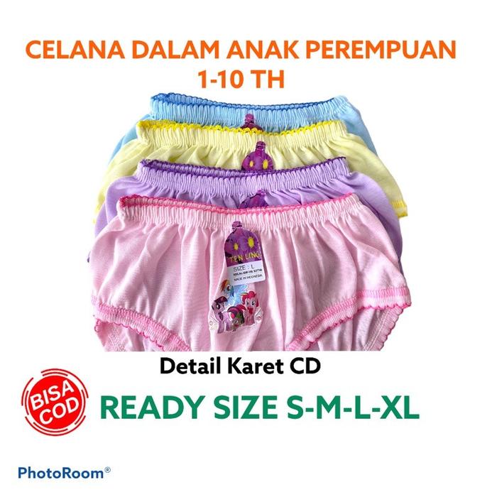 Gambar Cd anak cewek 1-10 tahun Cd anak cewek perempuan usia 1-10 tahun Celana dalam anak cewek usia 1- 10 tahun Cd celana dalam anak perempuan cewek bahan katun lembut nyaman dipakai size S-M-L-XL harga murah promo bisa COD Cangcut anak cewek perempuan murah - RANDOM TL POLOS, L dari morningcloth undefined Tokopedia