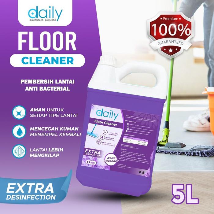 Gambar PEMBERSIH LANTAI FLOOR CLEANER DAILY ANTIBACTERIAL 5 LITER - Lavender dari Healthy Solutions Store undefined Tokopedia