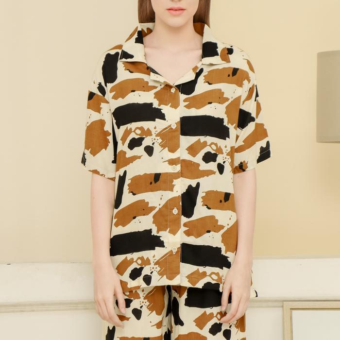 Gambar Pajamas set / Baju tidur Wanita - Celana Panjang, Corak Hitam dari Betawi Online Gallery undefined Tokopedia