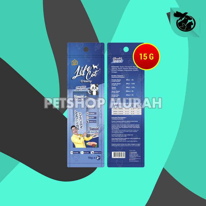 Gambar Life Cat Creamy Snack Cemilan Kucing Liquid 15 Gram - CHICKEN LIVER dari CV PERMATA SAHABAT MAJU undefined Tokopedia