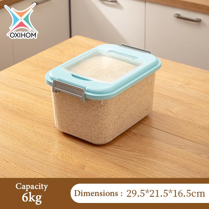 Gambar Oxihom Tempat Beras Dispenser Beras Wadah Beras Rice Box Tempat Penyimpanan Plastik - S0681, Putih dari Oxihom undefined Tokopedia