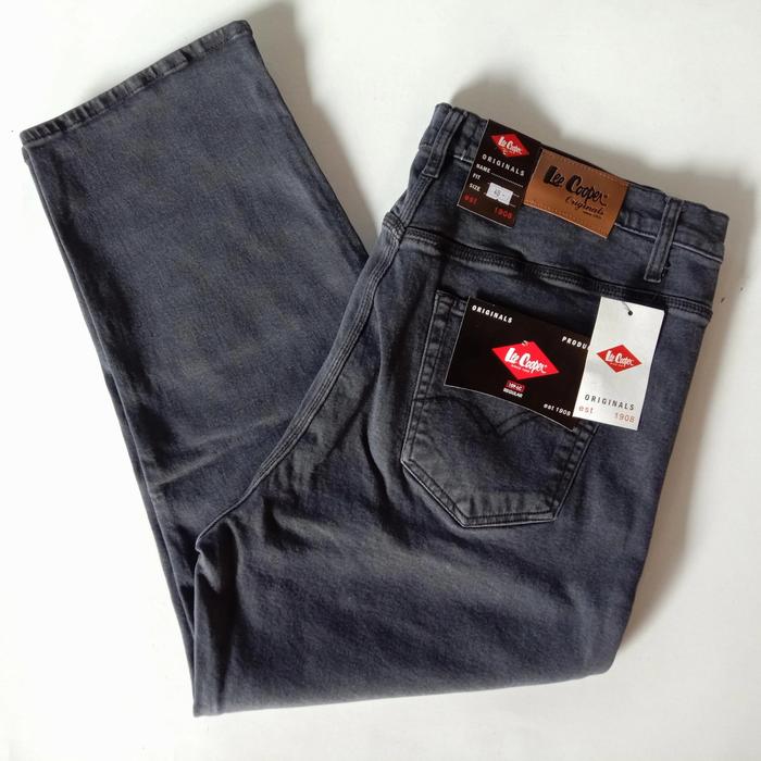 Gambar CELANA JEANS PRIA JUMBO BAHAN KARET - Abu-abu, 52 dari Alrizq Store undefined Tokopedia