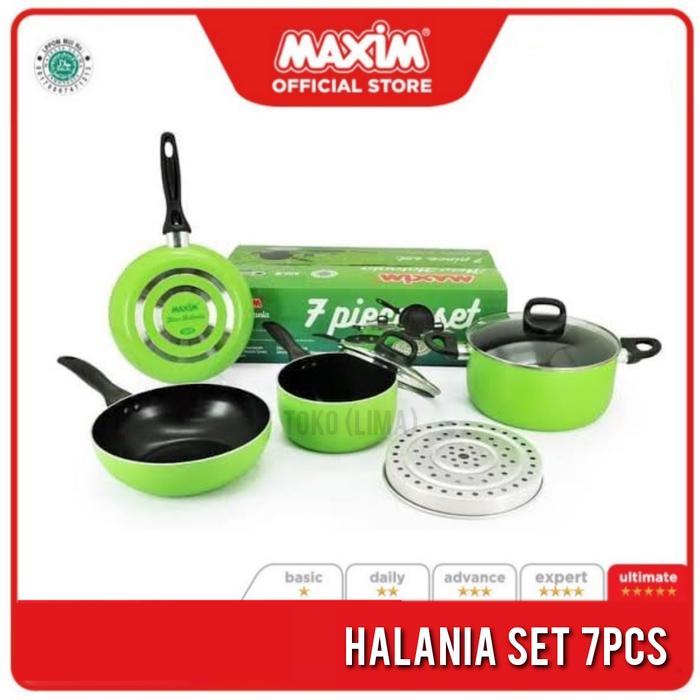 Gambar Panci Set 7 pcs Maxim Halania Panci Set Maxim Halania New - HALANIA AJA, PACKING NORMAL dari Toko Lima_NEW undefined Tokopedia