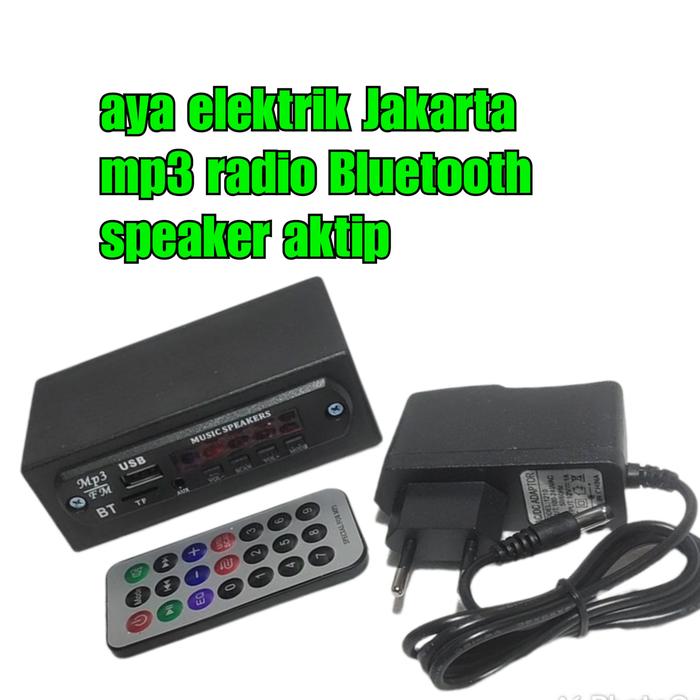 Gambar MP3 PLAYER BLUETOOTH USB FM RAKITAN MINI BOX DC 12 VOLT - PLUS ADAPTORNYA dari AEBRAND undefined Tokopedia