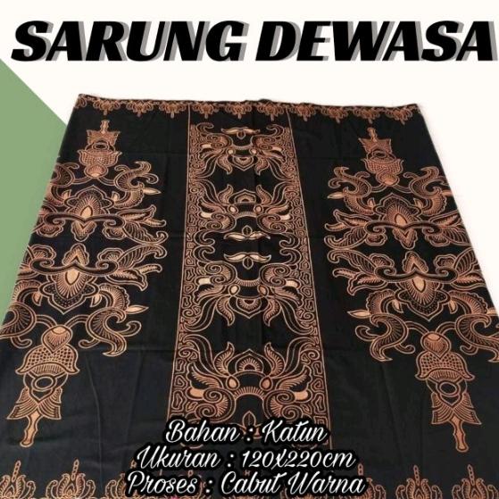 Gambar fashion muslim pria - sarung batik pria mahkota raja - sarung motif - Hitam dari anwjayastore1 undefined Tokopedia
