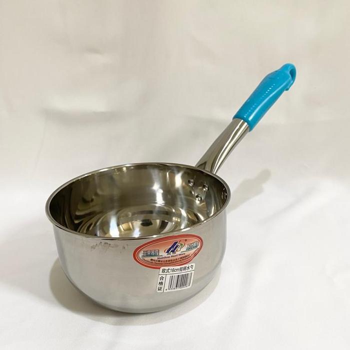 Gambar Panci susu stainless steel gagang warna tebal / Panci Indomie - 18 cm Biru dari Sejati Official Store undefined Tokopedia
