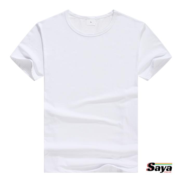 Gambar Kaos polos 30s, basic t-shirt, hitam, putih, warna, warna-warni, pria - Putih, S dari Saya Online undefined Tokopedia