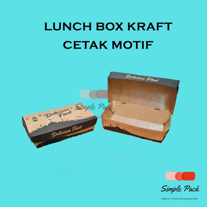 Jual Lunch Box Kraft Laminasi Motif Ukuran M Mesjid Kota