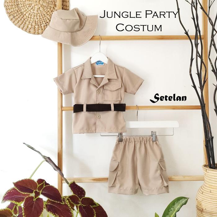 Gambar SETELAN KOSTUM JUNGLE PARTY BAJU UNIK KOSTUM ANAK MINI-JUMBO - SETELAN COWOK, S-M dari Carita Kidswear undefined Tokopedia