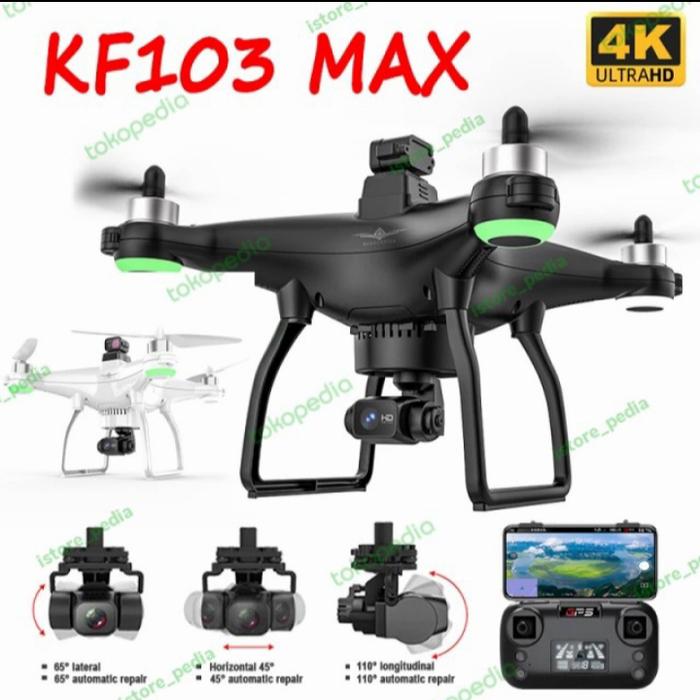 Gambar DRONE KF103 MAX Brushless Camera 4K 3AXIS Gimbal Sensor Anti Tabrak - Hitam, 1Batrey dari MGNStorepedia undefined Tokopedia