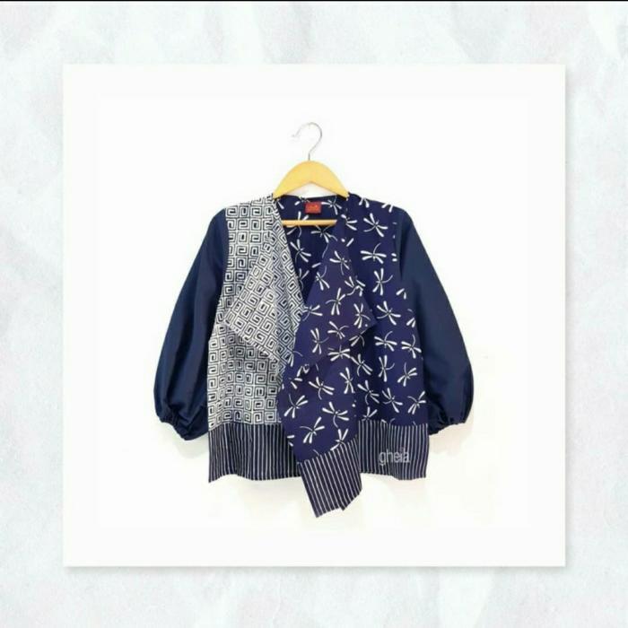 Gambar Nilam Outer - Navy dari BATIKGHEIA undefined Tokopedia