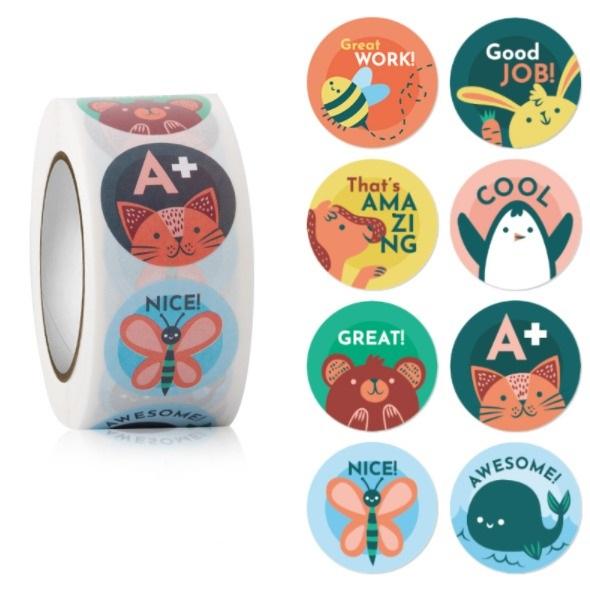 Gambar (500 pcs) Sticker Stiker Setiker Roll Good Job Awesome Cool Excellent - STIC004F dari toku pedia undefined Tokopedia