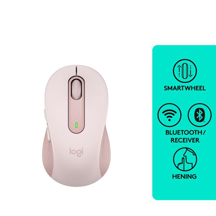 Gambar Logitech Signature M650 Mouse Wireless Bluetooth Silent - ROSE dari Smart Media Computer undefined Tokopedia