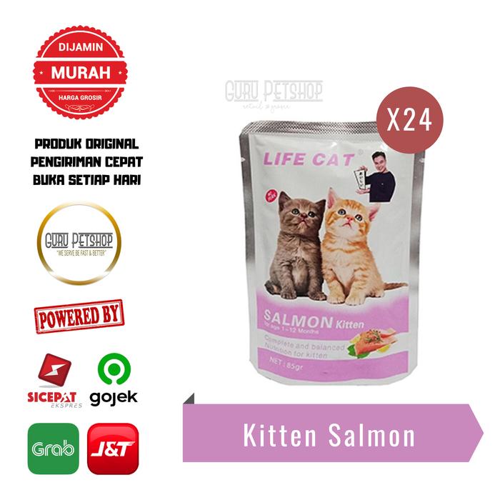 Gambar Life Cat Pouch 1 Dus isi 24 Life Cat Makanan Basah Kucing Wet Cat Food - LC KitSlmon Dus dari Guru Petshop undefined Tokopedia