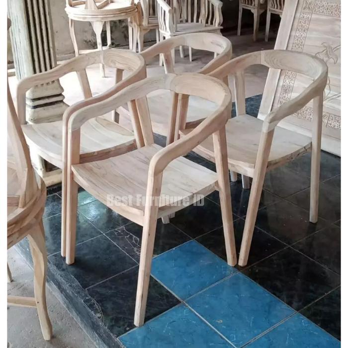Gambar Kursi Cafe Selly - Kursi Makan Selly Kayu Jati - Non Finishing dari Best Furniture ID undefined Tokopedia