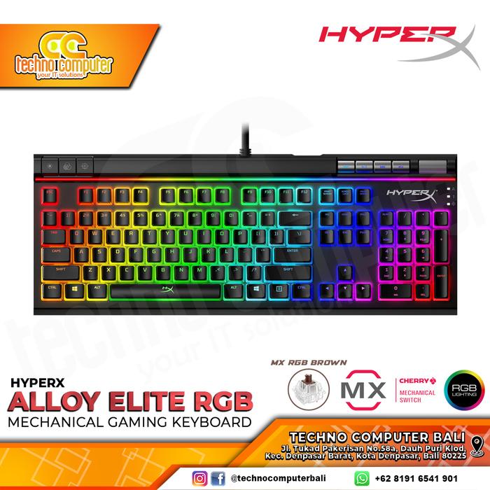 Gambar HYPERX ALLOY ELITE RGB GAMING KEYBOARD - HYPERX MECHANICAL SWITCH - SWITCH BROWN dari Techno Computer Bali undefined Tokopedia