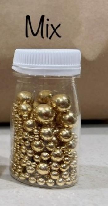 Gambar Sprinkle warna emas kilap, sprinkle warna gold, hiasan cupcake gold - mix dari Sumber Makmur BSD undefined Tokopedia