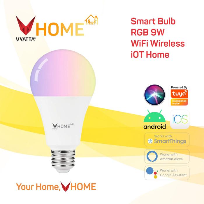 Gambar VYATTA VHOME Light Bulb RGB CW+WW 9W Wifi Wireless Smart Home dari VYATTA BANDUNG undefined Tokopedia