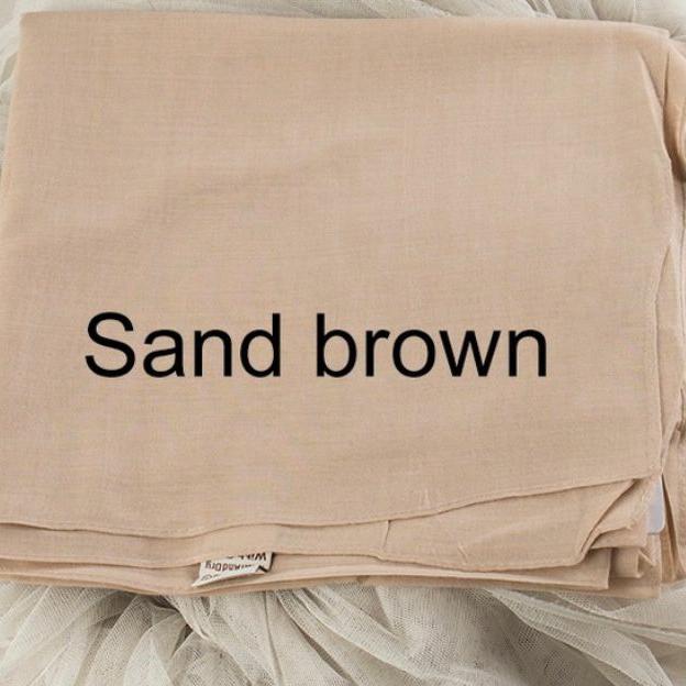 Gambar SEGIEMPAT PARIS PREMIUM SQUARE HIJAB / JILBAB COTTON VOAL JAHIT II - Sand Brown dari O.R Store undefined Tokopedia